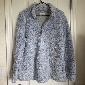 Original Weatherproof Vintage Women’s Faux Fur Sherpa Lined Quarter Zip Top -XXL